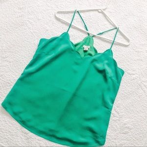 J Crew Scalloped Neck Blouse